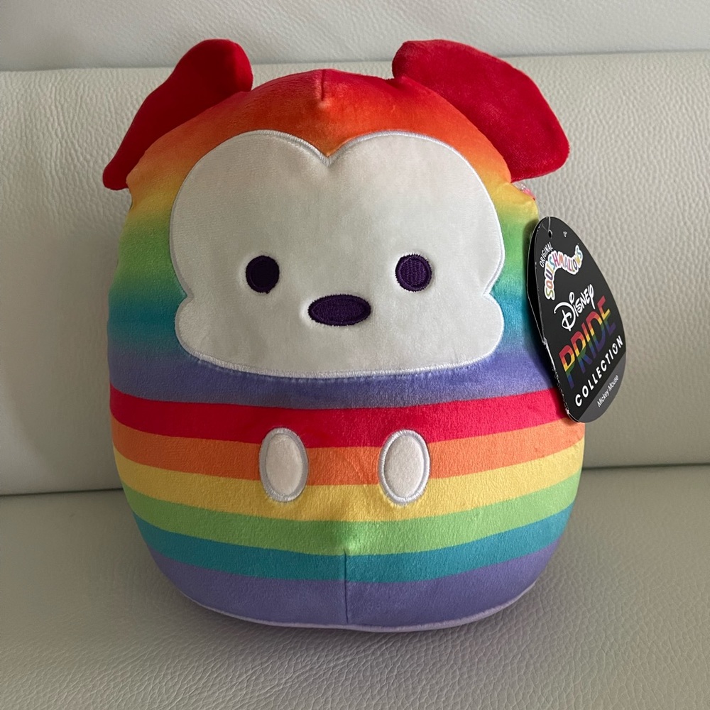 NWT Squishmallows Limited Edition Mickey Mouse 8in Pride Collection